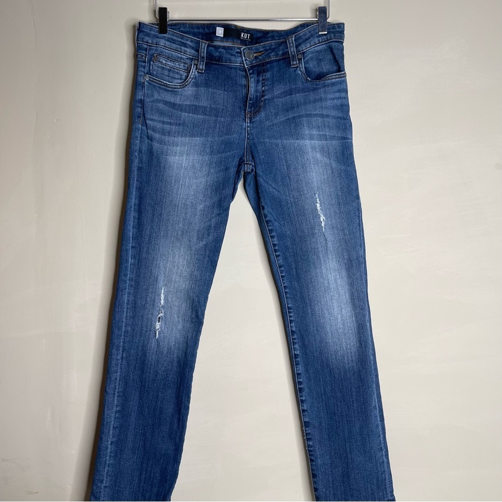 Kut From the Kloth Catherine Boyfriend Medium Wash Distressed Jeans